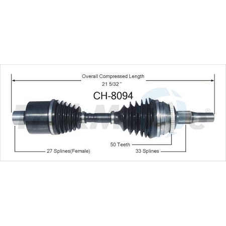 Surtrack Axle Cv Axle Shaft, Ch-8094 CH-8094